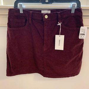 Frame Bordeaux Fine Corduroy Mini Skirt